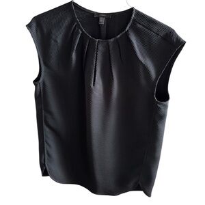 J. Crew Women's Navy Black Honeycomb Cocoon Sleeveless Blouse